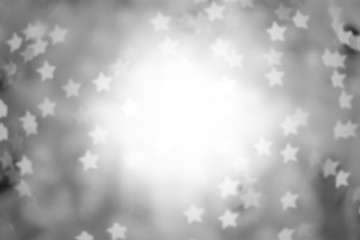 black & white defocused star background (Bokeh), blur focus