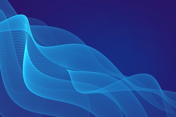 Blue Waves on a blue background, design element