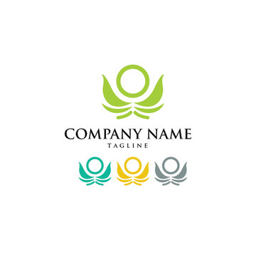 Yoga Om Namaste Pilates Logo Icon Vector