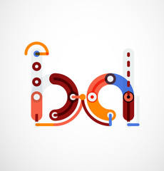 Colorful funny cartoon letter icon