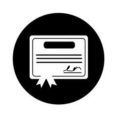 Fototapeta premium Certificate Icon illustration design
