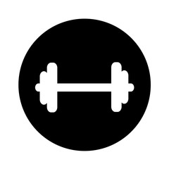 Dumbbell icon illustration design