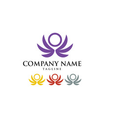 Yoga Om Namaste Pilates Logo Icon Vector