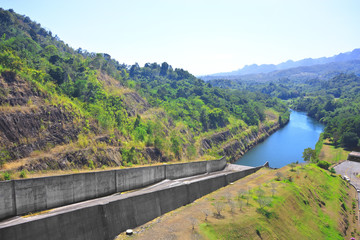 Obraz na płótnie Canvas Dam for Agriculture and Power Plant