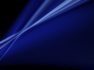 Blue abstract fractal in the form of intersecting rays