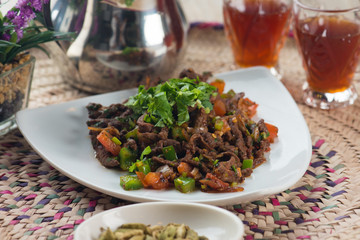 beef liver kebda, mugagal arabic food
