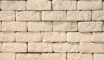 Fototapeta premium vintage white brickwall sepia tone