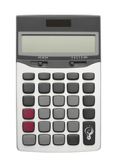 Lamp on calculator button for new creativity or idea