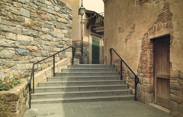 stairway and pathway at ancient vintage city