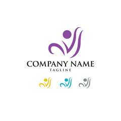 Fototapeta premium Young People Youth Logo Icon Vector