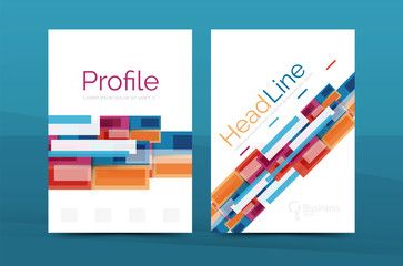 Modern colorful line composition designs