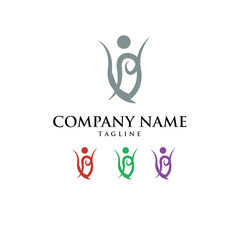 Young Youth Children Logo Icon Vector