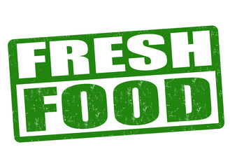 Fresh food sign or stamp