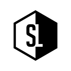 INITIAL hexsagonal HALF LOGO