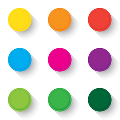 Set of empty buttons in a flat design. Illustration