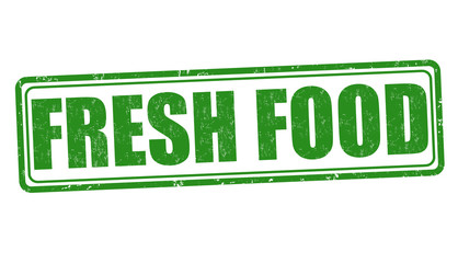 Fresh food sign or stamp