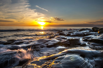 Obraz premium coucher de soleil à Audresselles