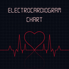 Electrocardiogram (ECG) chart table - healthcare infographic