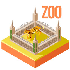 Zoo Leopard isometric icon