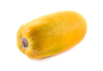 ripe papaya isolated on a white background