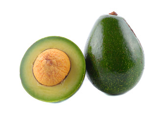 Avocados isolated on a white background.
