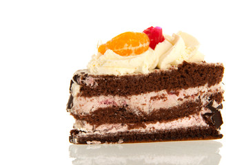 schwarzwälder kirschtorte isolated over white
