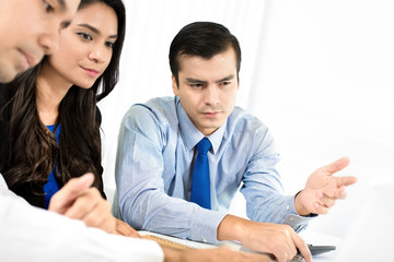 Fototapeta premium Business people discussing work in meeting room