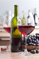 Glass of red wine