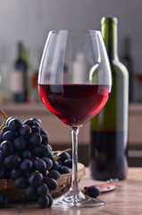 Glass of red wine