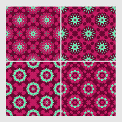 vector seamless patterns set
