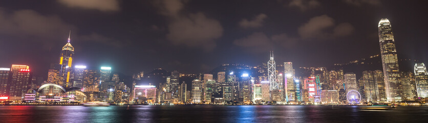 Naklejka premium Hong Kong city, view from Victoria Harbour