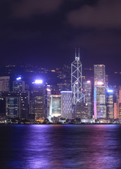 Obraz na płótnie Canvas Hong Kong city, view from Victoria Harbour