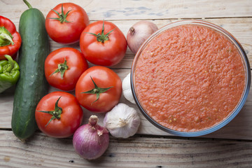 Gazpacho typical food spanish