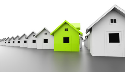 Houses concept rendered colored