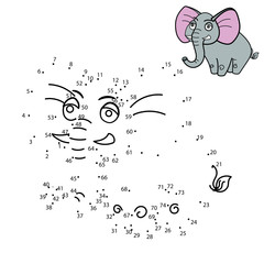 Connect the dots to draw animal educational game
