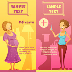 Pregnancy 2 Vertical Retro Banners Set 