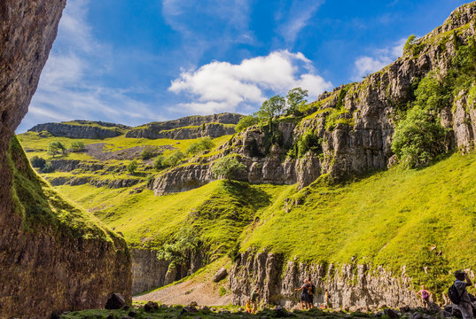 Amazing rock formations at Goredale Scar, Mallham, Yorkshire, UK