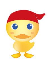 帽子をかぶったアヒルの子  / 酉年イラスト素材