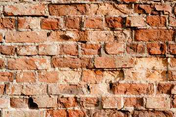 Red Old Brick Wall