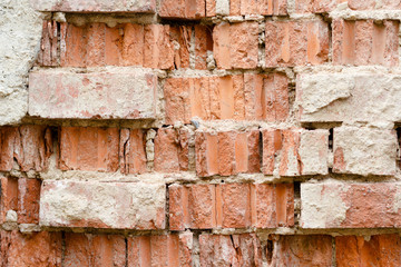 Red Old Brick Wall