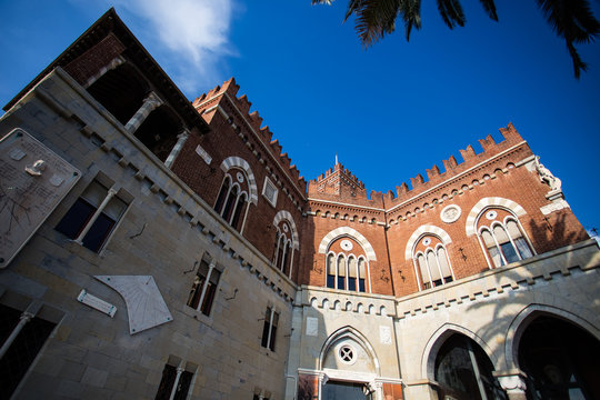 Nineteenth-century castle in Genoa, Italy, It belonged to the sea captain Enrico Alberto d'Albertis.