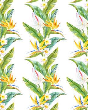 Tropical watercolor pattern © zenina