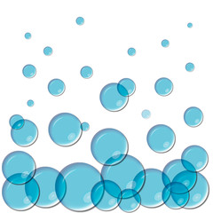 Blue semitransparent soap bubbles