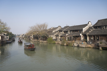 Fototapeta premium Jiangnan Water Village Scenery