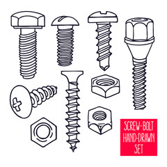 set of sketch screws