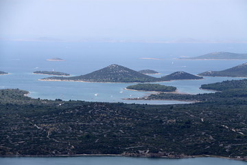 Small croatian islands on horizon