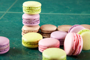 Vintage colorful macarons