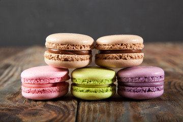 Colorful macaron cookies