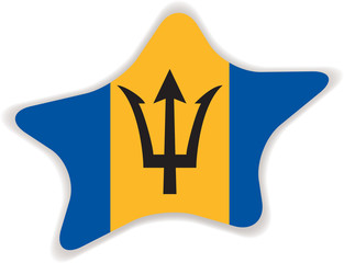 Flag of Barbados. Element for infographics.