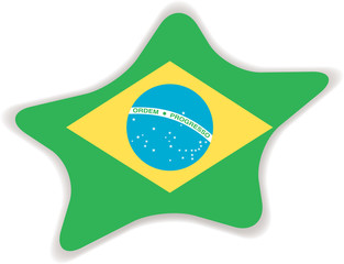 Flag of Brazil. Element for infographics.
